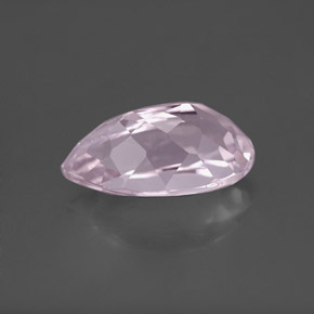 3.55캐럿 천연 핑크 쿤자이트, 배 모양, 12.4×7 mm, VS