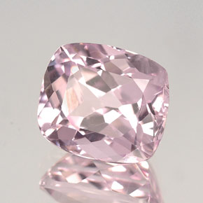4.31캐럿 천연 핑크 쿤자이트, 쿠션 컷, 10.1×8.8 mm, VVS-VS