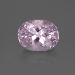 5.38캐럿 천연 핑크 쿤자이트, 타원형 컷, 11.1×8.6 mm, VS