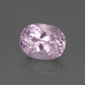 5.38캐럿 천연 핑크 쿤자이트, 타원형 컷, 11.1×8.6 mm, VS