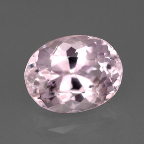 6.52캐럿 천연 핑크 쿤자이트, 타원형 컷, 12.7×9.9 mm, VVS