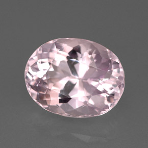 6.52캐럿 천연 핑크 쿤자이트, 타원형 컷, 12.7×9.9 mm, VVS