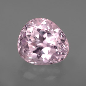 5.01캐럿 천연 핑크 쿤자이트, 멋진 모양, 10.6×9.6 mm, VVS
