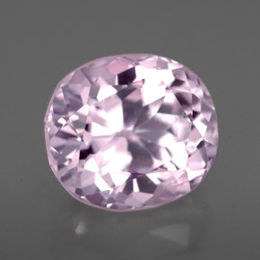 5.36캐럿 천연 핑크 쿤자이트, 타원형 컷, 10.8×9.7 mm, VVS