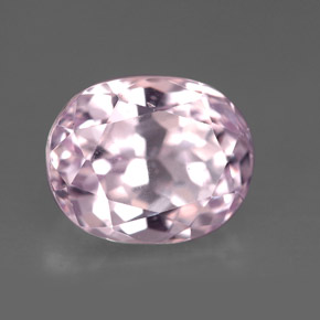 5.68캐럿 천연 핑크 쿤자이트, 타원형 컷, 11.1×8.9 mm, VVS