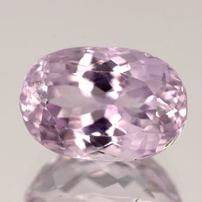 6.62캐럿 천연 핑크 쿤자이트, 타원형 컷, 13.1×8.8 mm, VVS