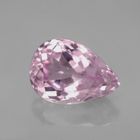 5.26캐럿 천연 핑크 쿤자이트, 배 모양, 12.9×9.2 mm, VS-SI