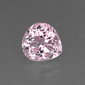 5.07캐럿 천연 핑크 쿤자이트, 배 모양, 10.5×10.1 mm, VS-SI