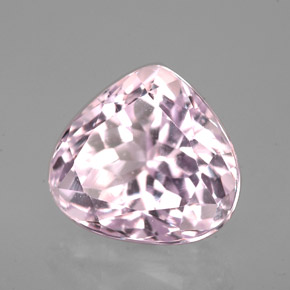 6.06캐럿 천연 핑크 쿤자이트, 배 모양, 11.1×10.6 mm, VVS-VS