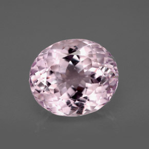 7.88캐럿 천연 핑크 쿤자이트, 타원형 컷, 12.3×10.6 mm, VVS-VS