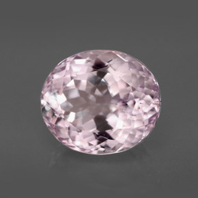 7.88캐럿 천연 핑크 쿤자이트, 타원형 컷, 12.3×10.6 mm, VVS-VS