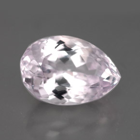 4.94캐럿 천연 라이트 핑크 쿤자이트, 배 모양, 12.2×8.5 mm, VS