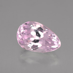 3.54캐럿 천연 핑크 쿤자이트, 배 모양, 11.5×7.6 mm, VS