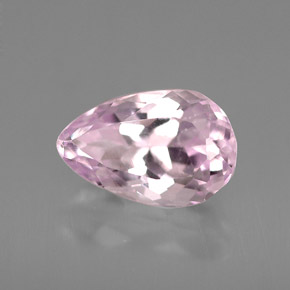 3.54캐럿 천연 핑크 쿤자이트, 배 모양, 11.5×7.6 mm, VS
