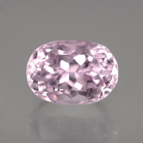 5.63캐럿 천연 핑크 쿤자이트, 타원형 컷, 11.7×8.3 mm, VVS-VS