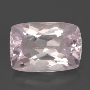 7.47캐럿 천연 핑크 쿤자이트, 쿠션 컷, 13.9×9.6 mm, VS