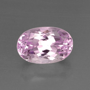 6.94캐럿 천연 핑크 쿤자이트, 타원형 컷, 13.5×8.8 mm, VVS-VS
