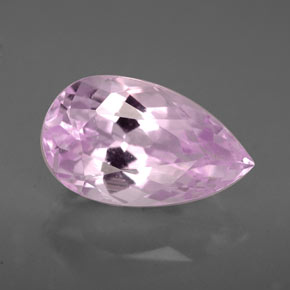 5.35캐럿 천연 핑크 쿤자이트, 배 모양, 14.1×8.3 mm, VVS-VS