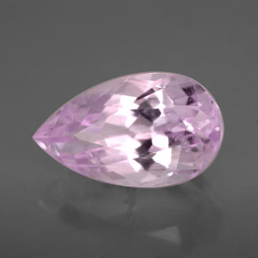 5.35캐럿 천연 핑크 쿤자이트, 배 모양, 14.1×8.3 mm, VVS-VS