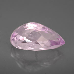 5.35캐럿 천연 핑크 쿤자이트, 배 모양, 14.1×8.3 mm, VVS-VS