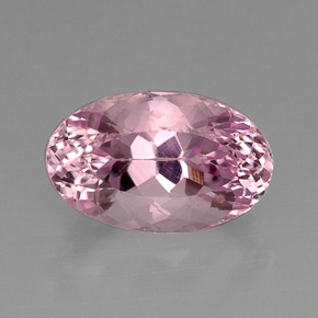 13.47캐럿 천연 핑크 쿤자이트, 타원형 컷, 17.3×10.8 mm, VVS-VS