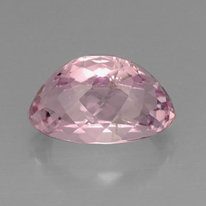 13.47캐럿 천연 핑크 쿤자이트, 타원형 컷, 17.3×10.8 mm, VVS-VS