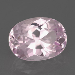 5.90캐럿 천연 핑크 쿤자이트, 타원형 컷, 12.7×9.4 mm, VVS