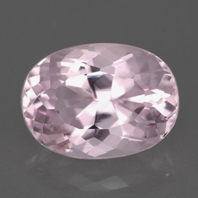5.90캐럿 천연 핑크 쿤자이트, 타원형 컷, 12.7×9.4 mm, VVS