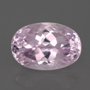 5.35캐럿 천연 핑크 쿤자이트, 타원형 컷, 12.3×8.4 mm, VVS-VS