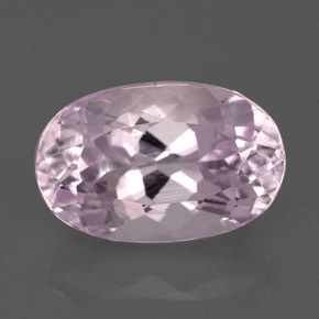 5.06캐럿 천연 핑크 쿤자이트, 타원형 컷, 12.5×8.1 mm, VVS