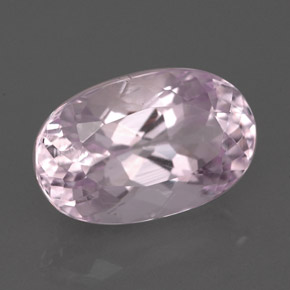 5.06캐럿 천연 핑크 쿤자이트, 타원형 컷, 12.5×8.1 mm, VVS