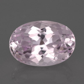 5.35캐럿 천연 핑크 쿤자이트, 타원형 컷, 12.4×8.6 mm, VVS