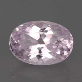 5.35캐럿 천연 핑크 쿤자이트, 타원형 컷, 12.4×8.6 mm, VVS