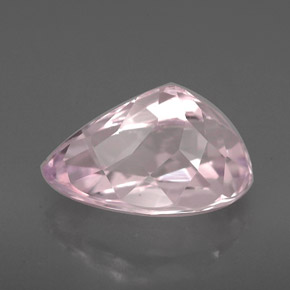 3.83캐럿 천연 핑크 쿤자이트, 배 모양, 11.6×7.6 mm, VVS