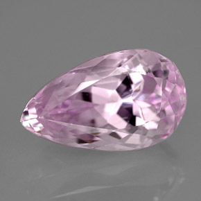 9.18캐럿 천연 핑크 쿤자이트, 배 모양, 16.3×9.7 mm, VVS-VS