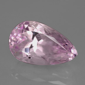9.18캐럿 천연 핑크 쿤자이트, 배 모양, 16.3×9.7 mm, VVS-VS