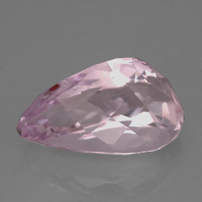 9.18캐럿 천연 핑크 쿤자이트, 배 모양, 16.3×9.7 mm, VVS-VS