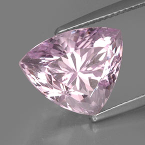 9.19캐럿 천연 핑크 쿤자이트, 트릴리언, 14.2×11.5 mm, VVS-VS