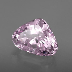 8.48캐럿 천연 핑크 쿤자이트, 배 모양, 14.4×10.9 mm, VVS-VS