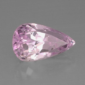 9.19캐럿 천연 핑크 쿤자이트, 배 모양, 16.4×9.8 mm, VVS-VS