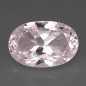 5.43캐럿 천연 핑크 쿤자이트, 타원형 컷, 15.4×8.3 mm, VVS-VS