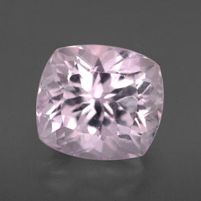 5.35캐럿 천연 핑크 쿤자이트, 쿠션 컷, 10.1×9.2 mm, VVS-VS