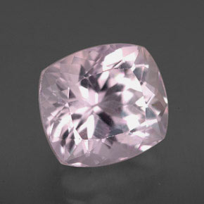 5.35캐럿 천연 핑크 쿤자이트, 쿠션 컷, 10.1×9.2 mm, VVS-VS