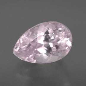 3.21캐럿 천연 핑크 쿤자이트, 배 모양, 10.7×7.3 mm, VVS-VS
