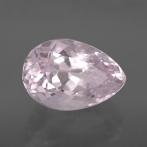 3.21캐럿 천연 핑크 쿤자이트, 배 모양, 10.7×7.3 mm, VVS-VS
