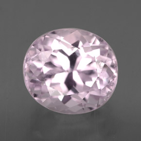 4.22캐럿 천연 핑크 쿤자이트, 타원형 컷, 9.7×8.7 mm, VS