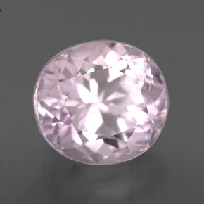 4.22캐럿 천연 핑크 쿤자이트, 타원형 컷, 9.7×8.7 mm, VS