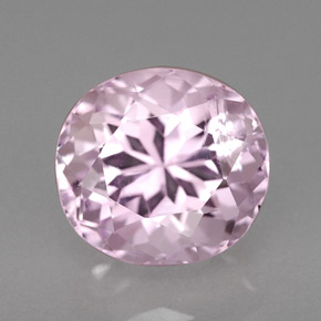 4.52캐럿 천연 핑크 쿤자이트, 타원형 컷, 10×9.2 mm, VS