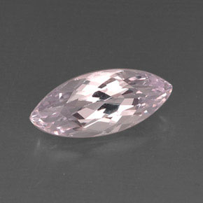 7.61캐럿 천연 라이트 핑크 쿤자이트, 마퀴즈, 19.5×8.5 mm, VVS-VS