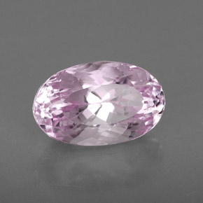 5.05캐럿 천연 핑크 쿤자이트, 타원형 컷, 12.6×7.9 mm, VS